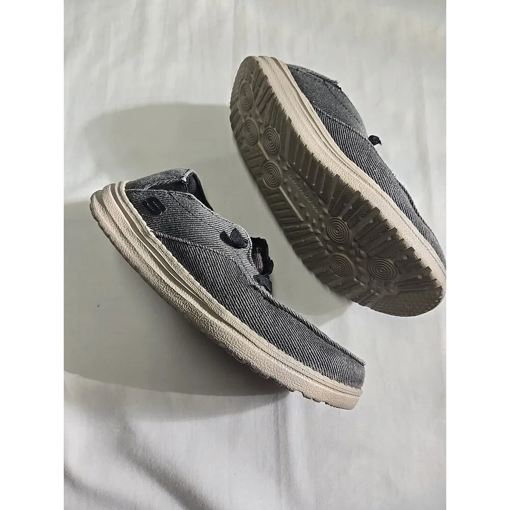 Skechers Boys‎ Melson Volgo Gray Black Slip On Sneakers Size US 1.5 Loafers